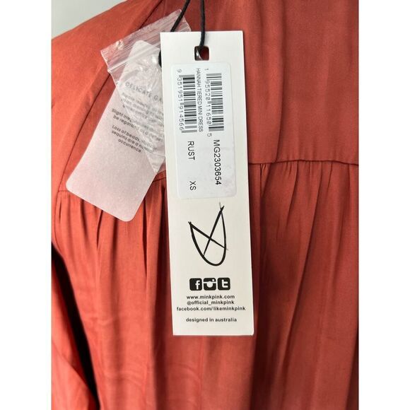 NWT Mink Pink Hannah Tiered Mini Dress Size XS MSRP $149 - Picture 9 of 11